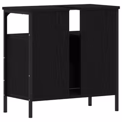 vidaXL Bathroom Sink Cabinet Artisan Oak 60x30x60 cm Engineered Wood - black oak - Additional view 7