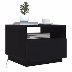vidaXL Coffee Table with LED Lights Hallway Accent End Table Side Sofa Table - 50 x 49 x 40 cm - Additional view 4