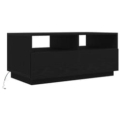 vidaXL Coffee Table with LED Lights Hallway Accent End Table Side Sofa Table - 90 cm