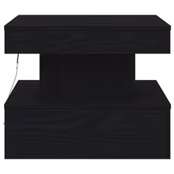 vidaXL Coffee Table with LED Lights Black Oak 90x50x40 cm side table - 50 cm - Additional view 5