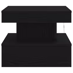 vidaXL Coffee Table with LED Lights Black Oak 90x50x40 cm side table - 50 cm - Additional view 6