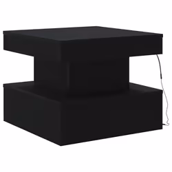vidaXL Coffee Table with LED Lights Black Oak 90x50x40 cm side table - 50 cm - Additional view 7