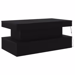 vidaXL Coffee Table with LED Lights Black Oak 90x50x40 cm side table - 90 cm - Additional view 7
