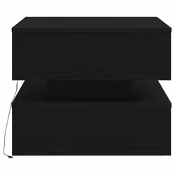 vidaXL Coffee Table with LED Lights Black Oak 90x50x40 cm side table - 50 cm - Additional view 6