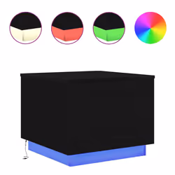 vidaXL Coffee Table with LED Lights Hallway End Table Side Tea Sofa Table - 50 cm