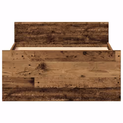 vidaXL Bed Frame with Headboard and Footboard Mattress Foundation Bed Base - old wood, 75 x 190 cm - Additional view 4