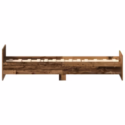 vidaXL Bed Frame with Headboard and Footboard Mattress Foundation Bed Base - old wood, 75 x 190 cm - Additional view 5