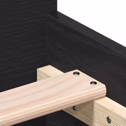 vidaXL Bed Frame with Headboard and Footboard Mattress Foundation Bed Base - black oak, 75 x 190 cm - Additional view 7