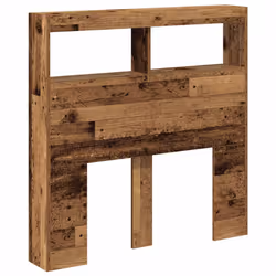 vidaXL Headboard Cabinet with LED Artisan Oak 180x17x102 cm bed headboard - old wood, 100 x 17 x 102 cm - Additional view 5