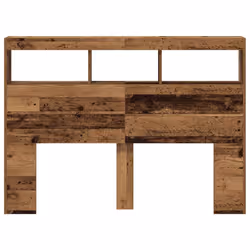vidaXL Headboard Cabinet with LED Artisan Oak 180x17x102 cm bed headboard - old wood, 140 x 17 x 102 cm - Additional view 6