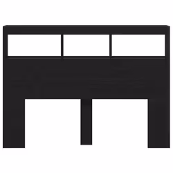 vidaXL Headboard Cabinet with LED Artisan Oak 180x17x102 cm bed headboard - black oak, 140 x 17 x 102 cm - Additional view 6