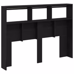 vidaXL Headboard Cabinet with LED Artisan Oak 180x17x102 cm bed headboard - black oak, 140 x 17 x 102 cm - Additional view 8