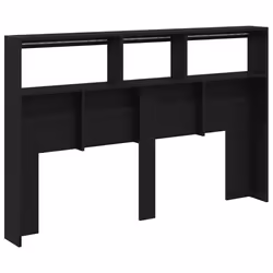 vidaXL Headboard Cabinet with LED Artisan Oak 180x17x102 cm bed headboard - black oak, 160 x 17 x 102 cm - Additional view 8