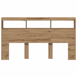 vidaXL Headboard Cabinet with LED Artisan Oak 180x17x102 cm bed headboard - artisan oak, 180 x 17 x 102 cm - Additional view 6