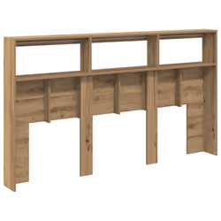 vidaXL Headboard Cabinet with LED Artisan Oak 180x17x102 cm bed headboard - artisan oak, 180 x 17 x 102 cm - Additional view 8