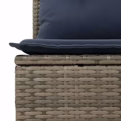 vidaXL 9 Piece Garden Sofa Set with Cushions Poly Rattan Acacia - grey - Additional view 9