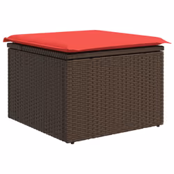 vidaXL 7 Piece Garden Sofa Set with Cushions Poly Rattan Acacia - brown - Additional view 5