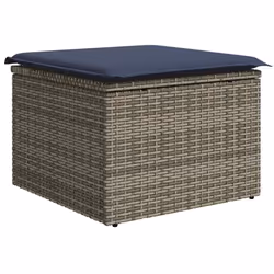 vidaXL 7 Piece Garden Sofa Set with Cushions Poly Rattan Acacia - grey - Additional view 5
