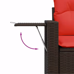 vidaXL 11 Piece Garden Sofa Set with Cushions Poly Rattan Acacia - brown - Additional view 10