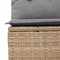 vidaXL 5 Piece Garden Sofa Set with Cushions Beige Poly Rattan Acacia - Additional view 10