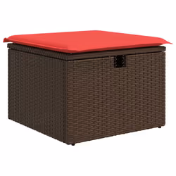 vidaXL 6 Piece Garden Sofa Set with Cushions Poly Rattan Acacia - brown - Additional view 4