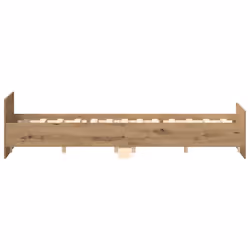 vidaXL Bed Frame with Headboard and Footboard Mattress Foundation Bed Base - artisan oak, 120 x 200 cm - Additional view 5