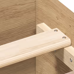 vidaXL Bed Frame with Headboard and Footboard Mattress Foundation Bed Base - artisan oak, 120 x 200 cm - Additional view 7