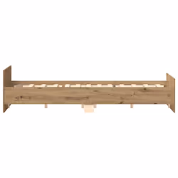 vidaXL Bed Frame with Headboard and Footboard Mattress Foundation Bed Base - artisan oak, 160 x 200 cm - Additional view 5