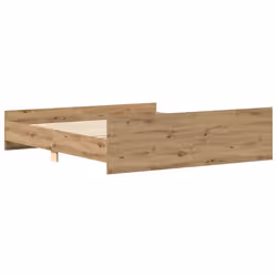 vidaXL Bed Frame with Headboard and Footboard Mattress Foundation Bed Base - artisan oak, 160 x 200 cm - Additional view 6