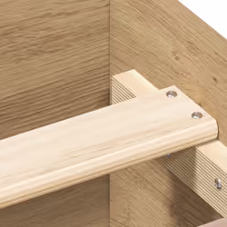 vidaXL Bed Frame with Headboard and Footboard Mattress Foundation Bed Base - artisan oak, 160 x 200 cm - Additional view 7