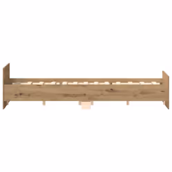 vidaXL Bed Frame with Headboard and Footboard Mattress Foundation Bed Base - artisan oak, 140 x 190 cm - Additional view 5