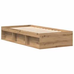 vidaXL Bed Frame Bedroom Mattress Foundation Guest Room Bedstead Bed Base - artisan oak, 90 x 200 cm - Additional view 6