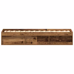 vidaXL Bed Frame Bedroom Mattress Foundation Guest Room Bedstead Bed Base - old wood, 100 x 200 cm - Additional view 5