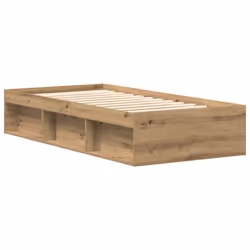 vidaXL Bed Frame Bedroom Mattress Foundation Guest Room Bedstead Bed Base - artisan oak, 100 x 200 cm - Additional view 6