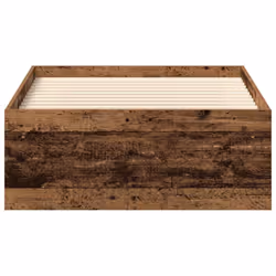 vidaXL Bed Frame Bedroom Mattress Foundation Guest Room Bedstead Bed Base - old wood, 90 x 190 cm - Additional view 4