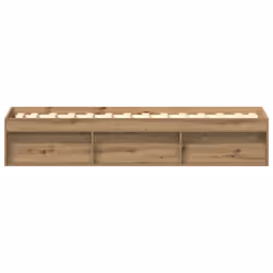 vidaXL Bed Frame Bedroom Mattress Foundation Guest Room Bedstead Bed Base - artisan oak, 90 x 190 cm - Additional view 5