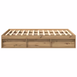 vidaXL Bed Frame Bedroom Mattress Foundation Guest Room Bedstead Bed Base - artisan oak, 140 x 200 cm - Additional view 5