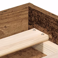 vidaXL Bed Frame Bedroom Mattress Foundation Guest Room Bedstead Bed Base - old wood, 120 x 190 cm - Additional view 7