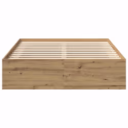 vidaXL Bed Frame Bedroom Mattress Foundation Guest Room Bedstead Bed Base - artisan oak, 140 x 190 cm - Additional view 4