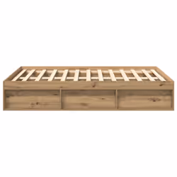 vidaXL Bed Frame Bedroom Mattress Foundation Guest Room Bedstead Bed Base - artisan oak, 140 x 190 cm - Additional view 5