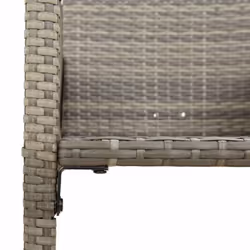 vidaXL 7 Piece Garden Bar Set without Cushions Grey Poly Rattan Acacia - Additional view 5