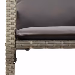 vidaXL Garden Bar Set with Cushions Outdoor Bar Table Set Poly Rattan Acacia - 185 cm/ 6 piece - Additional view 5