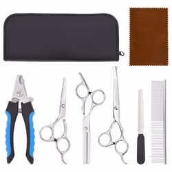 vidaXL 6 Piece Dog Grooming Scissors Set Stainless Steel dog grooming scissor - 6 pcs