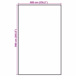 vidaXL Haystack Tarp 9.8x6 m 140 g/mÂ² Polypropylene straw bale protection - 9.8 x 6 m