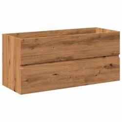 vidaXL Sink Cabinet Home Bathroom Sink Unit Storage Cabinet Engineered Wood - artisan oak, 101 x 39.5 x 49 cm - Additional view 5