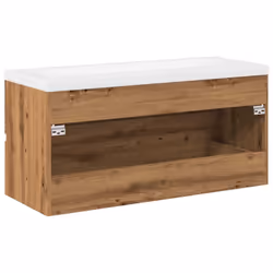 vidaXL Sink Cabinet Home Bathroom Sink Unit Storage Cabinet Engineered Wood - artisan oak, 101 x 39.5 x 49 cm - Additional view 7