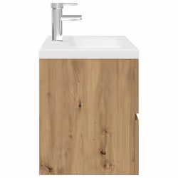vidaXL Sink Cabinet Home Bathroom Sink Unit Storage Cabinet Engineered Wood - artisan oak, 60 x 38.5 x 45 cm - Additional view 5