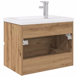 vidaXL Sink Cabinet Home Bathroom Sink Unit Storage Cabinet Engineered Wood - artisan oak, 60 x 38.5 x 45 cm - Additional view 6