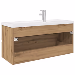 vidaXL Sink Cabinet with Built-in Basin and Faucet Artisan Oak - Additional view 6