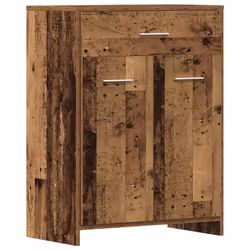 vidaXL Bathroom Furniture Set 4 Piece Storage Cabinet Cupboard Multi Colours - old wood - Additional view 5